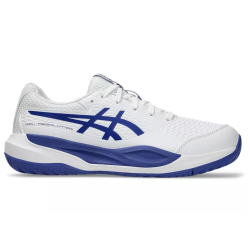 CHAUSSURES DE TENNIS ASICS JUNIOR GEL RESOLUTION X GS WHITE/DARK COBALT