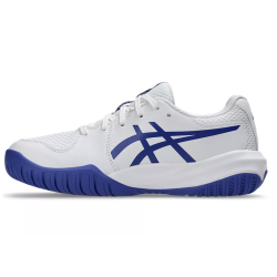 CHAUSSURES DE TENNIS ASICS JUNIOR GEL RESOLUTION X GS WHITE/DARK COBALT