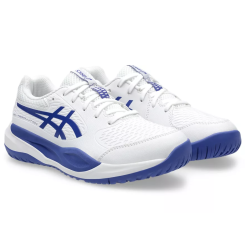 CHAUSSURES DE TENNIS ASICS JUNIOR GEL RESOLUTION X GS WHITE/DARK COBALT