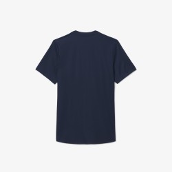 TEE-SHIRT LACOSTE SPORT LÉGER STRETCH PROTECTION UV BLEU MARINE