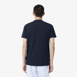 TEE-SHIRT LACOSTE SPORT LÉGER STRETCH PROTECTION UV BLEU MARINE