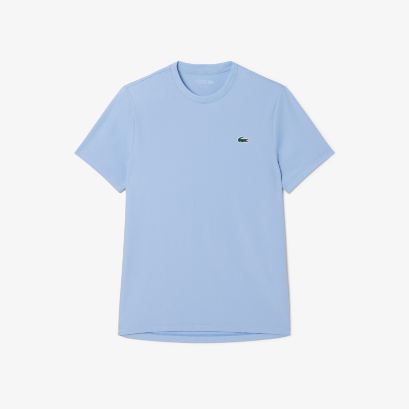 TEE-SHIRT LACOSTE SPORT LÉGER STRETCH PROTECTION UV BLEU CIEL