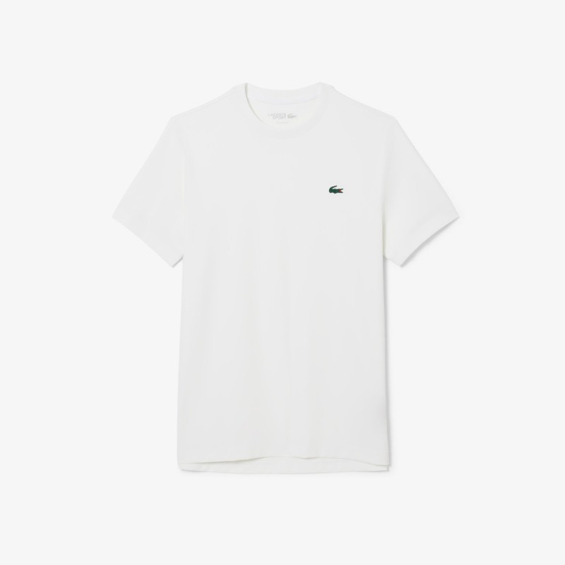 TEE-SHIRT LACOSTE SPORT LÉGER STRETCH PROTECTION UV BLANC