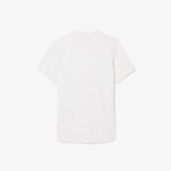TEE-SHIRT LACOSTE SPORT LÉGER STRETCH PROTECTION UV BLANC