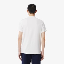 TEE-SHIRT LACOSTE SPORT LÉGER STRETCH PROTECTION UV BLANC