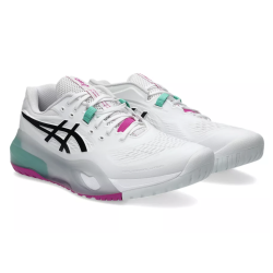 CHAUSSURES ASICS GEL RESOLUTION X TOUTES SURFACES WHITE/AURORA GREEN