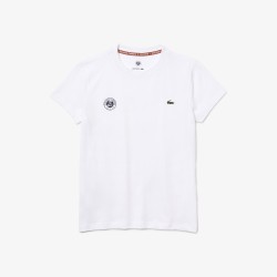 TEE SHIRT FEMME LACOSTE ROLAND GARROS BLANC