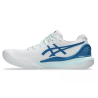 CHAUSSURES DE TENNIS ASICS FEMME GEL RESOLUTION 9 WHITE/TEAL BLUE