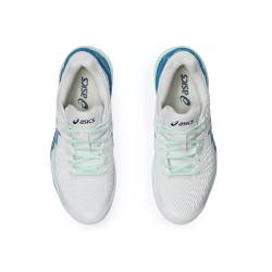 CHAUSSURES DE TENNIS ASICS FEMME GEL RESOLUTION 9 WHITE/TEAL BLUE