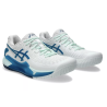CHAUSSURES DE TENNIS ASICS FEMME GEL RESOLUTION 9 WHITE/TEAL BLUE